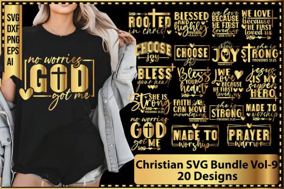 Christian SVG Bundle Vol-9: Graphics & T-Shirt Designs Review