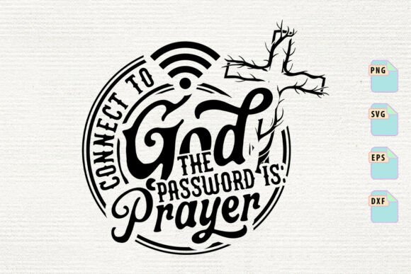 Connect to God Christian Cross Gift Graphics for T-Shirt Designs