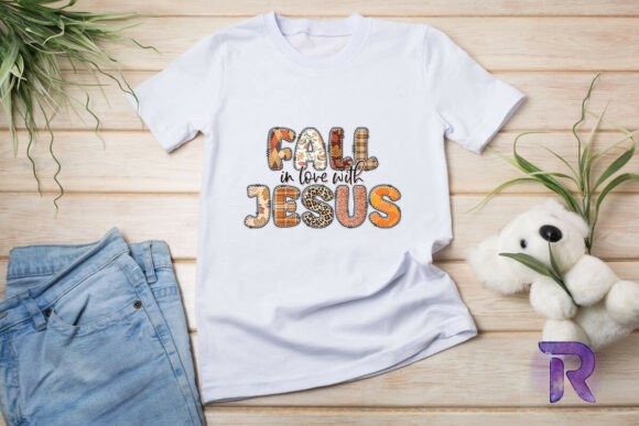 Fall in Love with Jesus Pumpkin PNG: Graphics & T-Shirt Designs