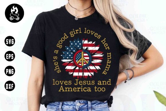 Good Girl Jesus USA SVG: Graphics for T-Shirt Designs & Crafts