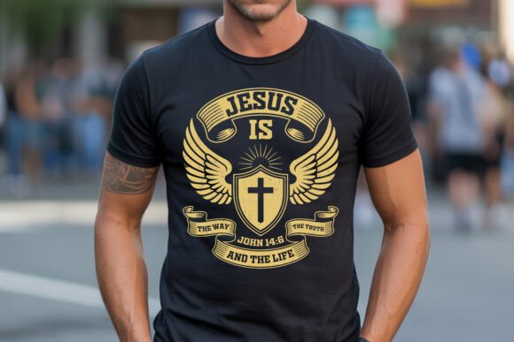 Jesus is the Way Truth Life SVG Graphics for T-Shirt Designs