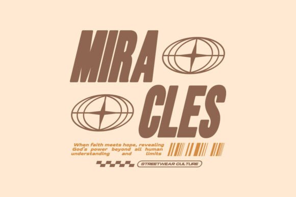 Miracle Urban Typography Christian Style Graphics