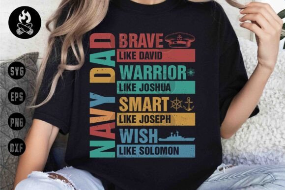Navy Dad SVG Christian Graphics for T-Shirt Designs