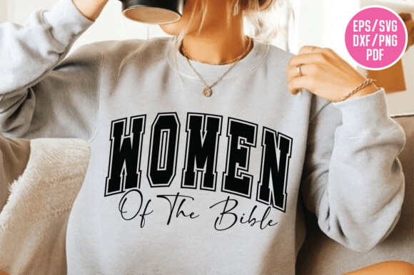 Woman of the Bible Christian PNG Retro Graphics